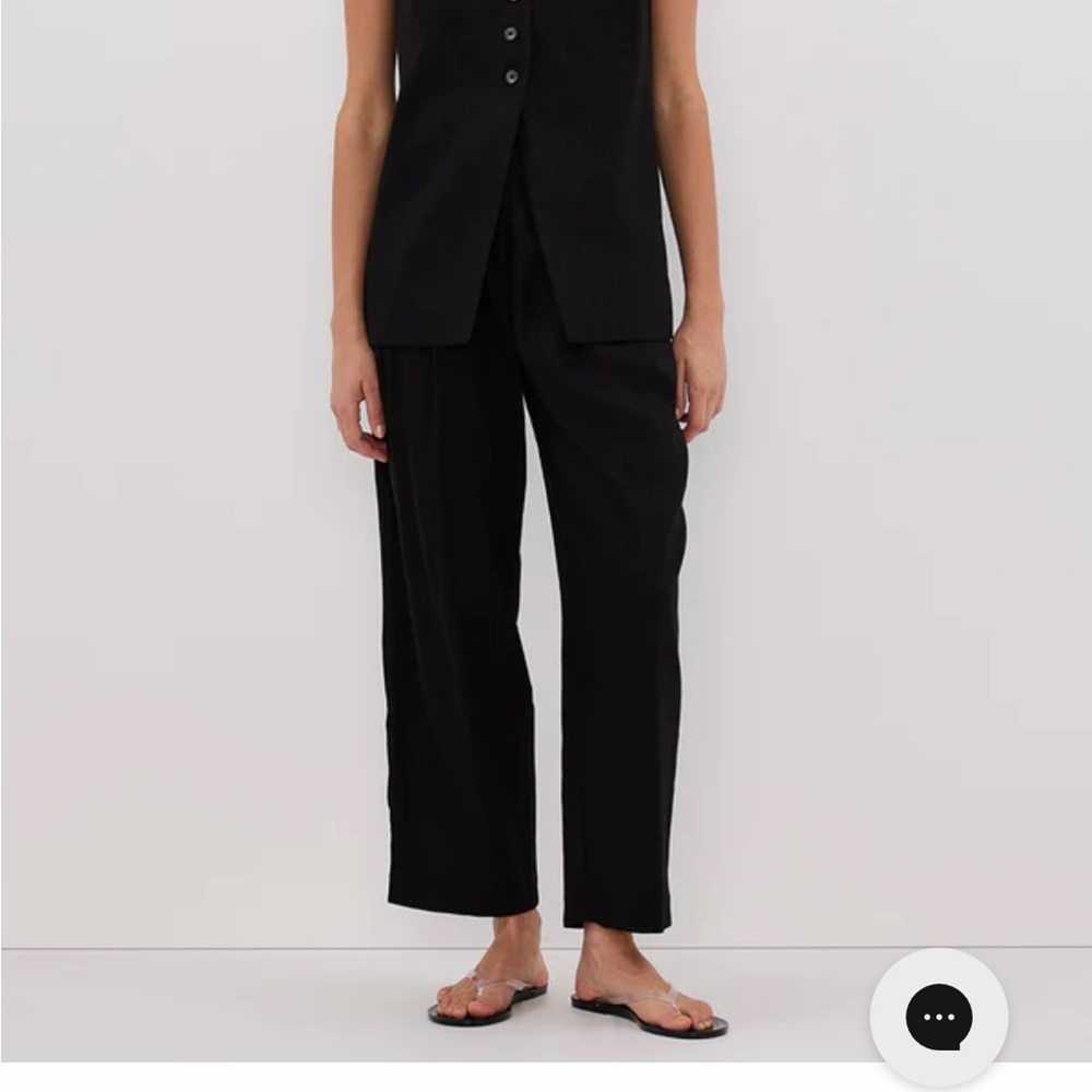 NWT DISSH Black Tailored Linen Pants